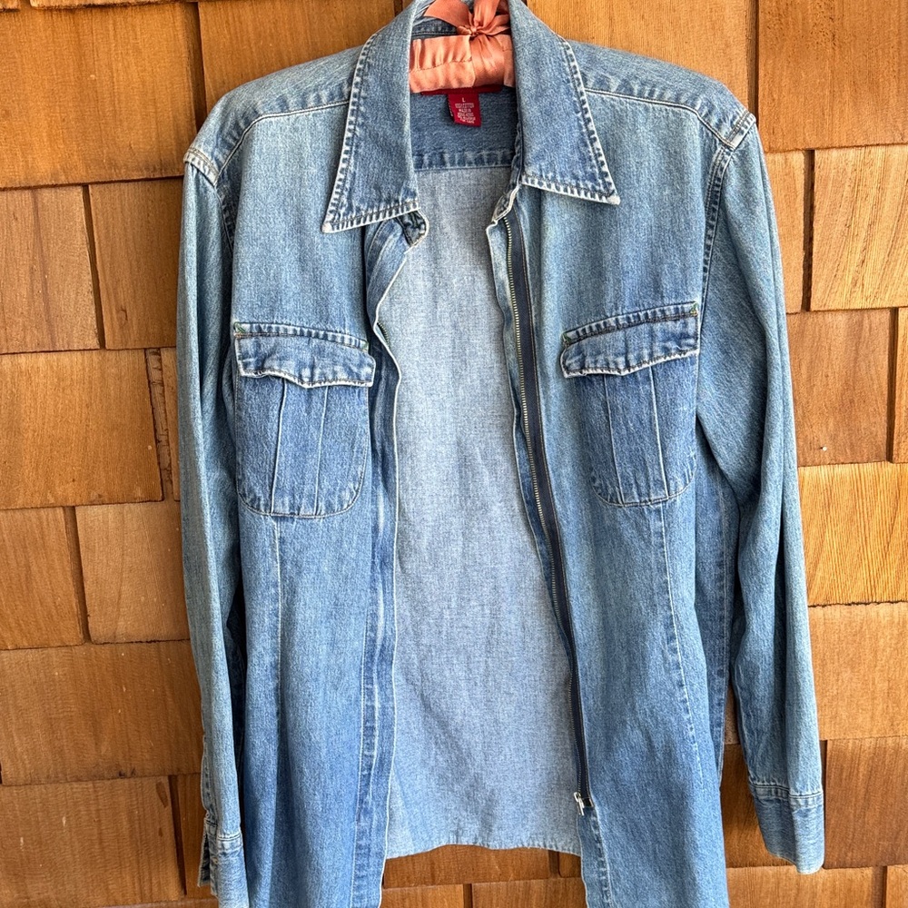 The Limited Light Wash Denim Shirt Jacket - Blue - Picture 6 of 7